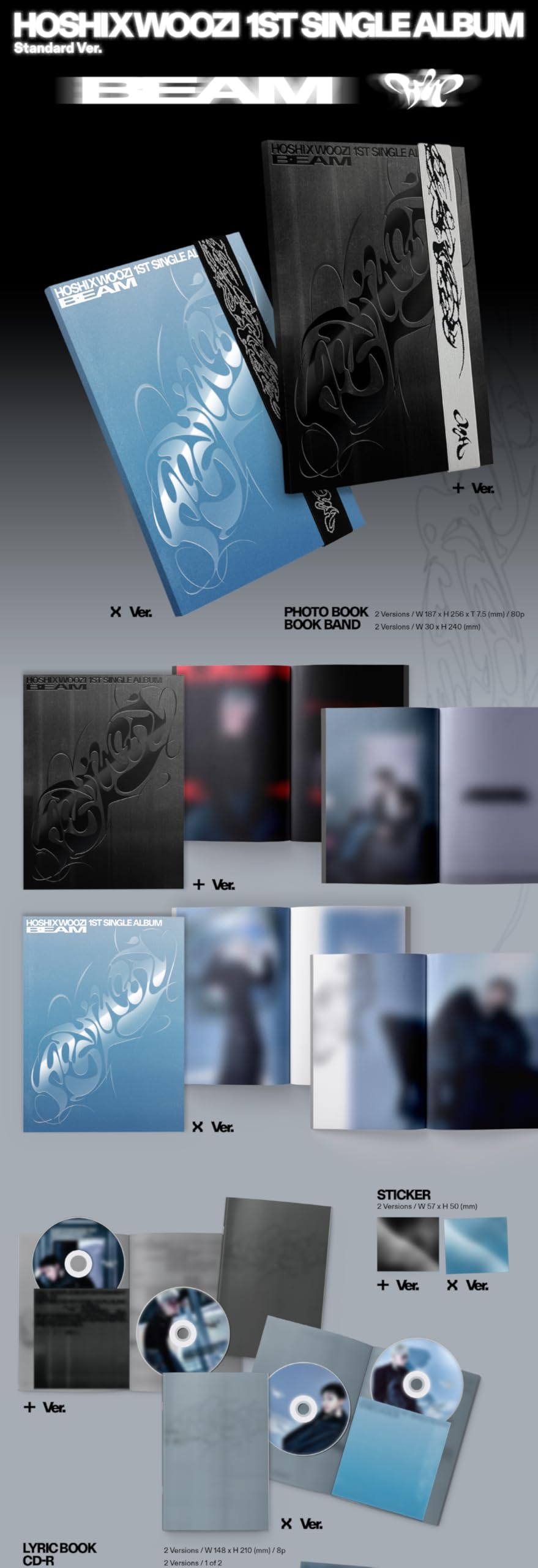 Amazon.com: S'VENT'EEN Hoshi X Woozi BEAM 1st Single Album with